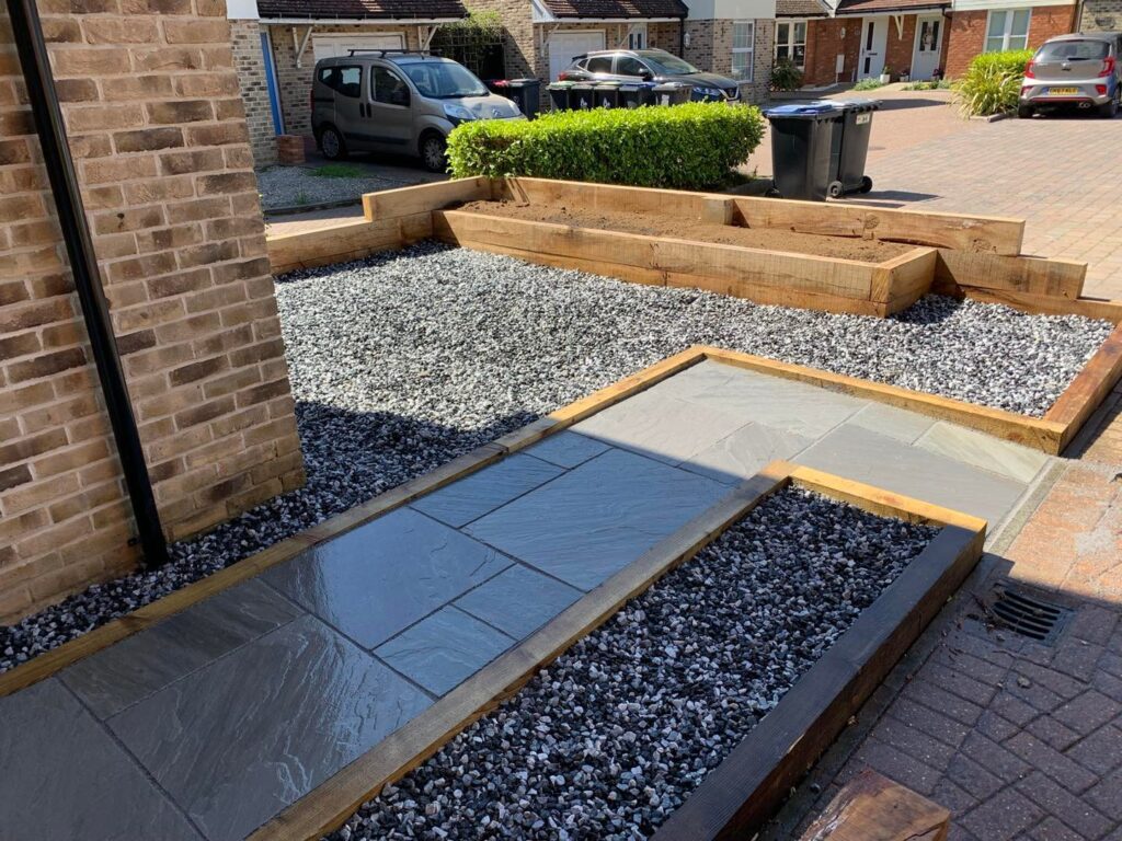 Labrador Tree Surgery. Based in Herne Bay. For all your tree surgery and tree surgeon needs. Job carried out in Herne Bay - Porcelain Patio Walkway